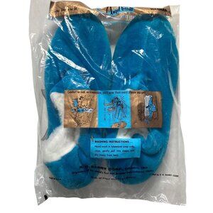 Vintage R G Barry Angel Treads Fleece Lined Slippers Womens L 8 to 9.5 Blue New
